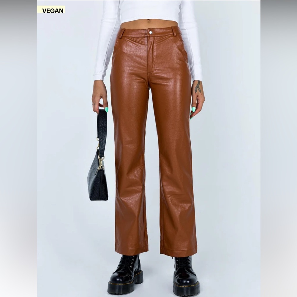NWT Princess Polly Ashlea PU Vegan Leather Pants